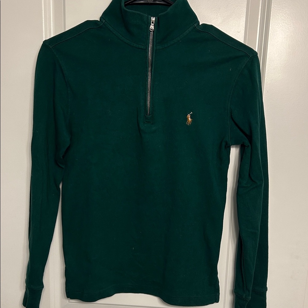 Polo by Ralph Lauren Youth Dark Green Zip-Up Sweater